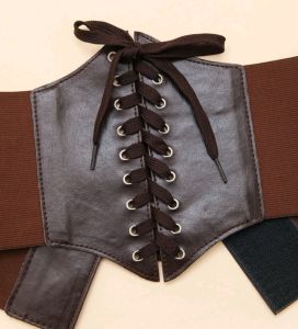 Adult Female Costumes to Hire - Brown Elastic Belt 